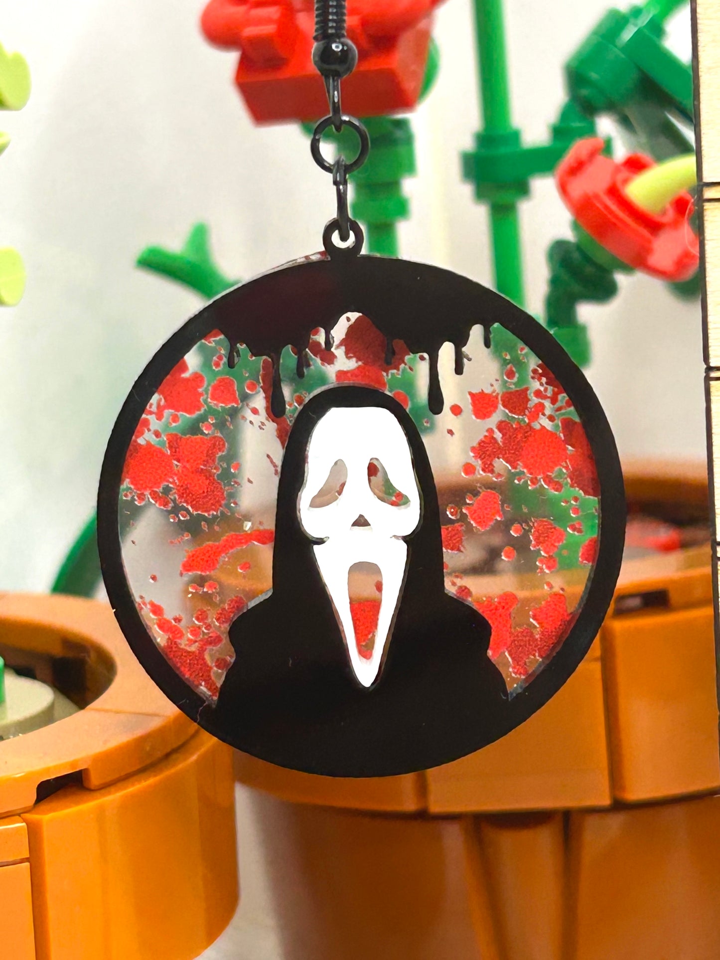 Scream Ghost Face Bloodbath Earrings