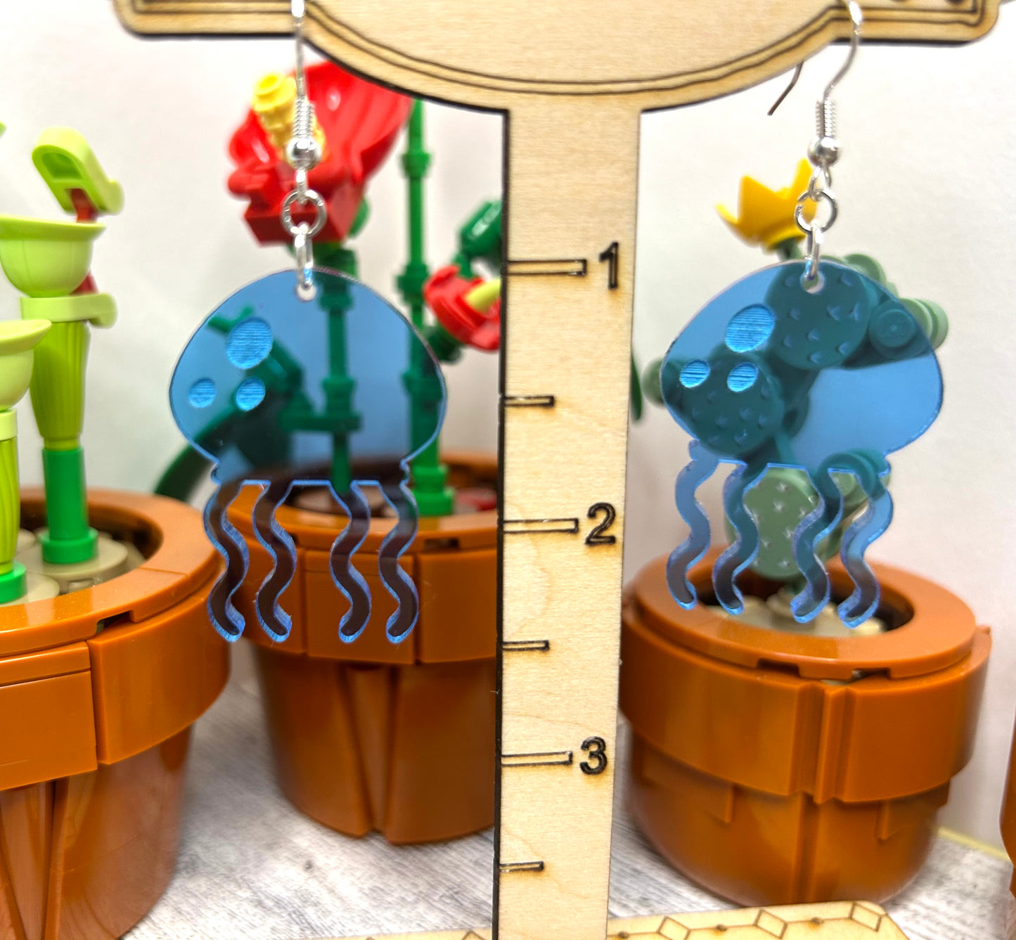SpongeBob jellyfish acrylic dangle earrings